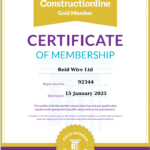 Constructionline Gold Level Cert