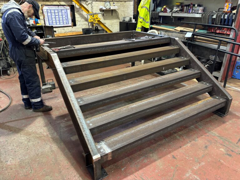 Steel staircase